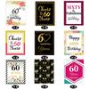 Pegatinas para botellas de vino tinto con temática de fiesta de cumpleaños transfronteriza de 18, 21, 30, 40, 50, 60, 70 y 80 años.