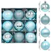 Bolas de Navidad Pintadas de Nuevo Producto Transfronterizo, Decoraciones para Ventanas, Regalos Navideños, Bolas Colgantes para Árbol de Navidad, Bolas Electroplateadas Multicolor, Juego de Caja de Regalo