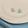 Coleção de Presilhas Azuis Curativas para Orelha, Presilhas Florais Frescas para Orelha, Acessórios Elegantes e Indolores para Orelha, Brincos Delicados