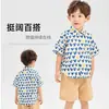 Camisas de Verano para Niños 2025 Ropa Nueva de Verano para Bebés Ropa de Manga Corta para Niños Camisas Florales Coreanas de Moda Tendencia