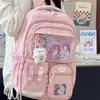Mochila moderna y elegante para chicas de secundaria y preparatoria con capa transparente, gran capacidad, adecuada para niñas de primaria