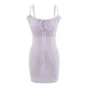 Vestido con Correa de Cuerda Dopamina para Mujer Verano Nuevo Plus Almohadilla en el Pecho Falda Moldeadora de Cadera Falda Corta Sexy