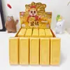 Nuevos Borradores Creativos y Divertidos con Forma de Ladrillo Dorado de Imitación Serie de Año Nuevo, Papelería de Alto Valor, Regalos Limpios y Sin Rastro