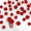 Esenciales de Año Nuevo Arte de Uñas Rojo Joyería Mixta Peonía Tridimensional Rosa Accesorios de Arte de Uñas Navideños Material de Arte de Uñas de Flores Suaves