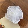 Novo Estilo de Primavera Flor de Organza Presilha de Cabelo Menina Princesa Lateral Versátil Presilha de Bico de Pato Elegante Doce Acessórios de Cabelo para Meninas