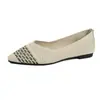 Novedad Modelo Primavera/Verano 2026 Zapatos Individuales Cómodos Versátiles para Mujer para Comercio Exterior, Diseño Simple para Combinar con Faldas, Zapatos de Punta Fina Baja