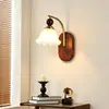 Lámpara de pared vintage estilo francés de lirios del valle, lámpara retro para pasillo corredor balcón, lámpara de mesita de noche para dormitorio que protege la vista casa