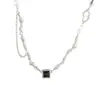 Collar Gargantilla de Perlas Estilo Francés para Mujer, Diseño de Nicho de Lujo Ligero, Cadena para Clavícula en Forma de Corazón, Cadena de Suéter de Gama Alta con un Ambiente Elegante