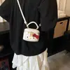 Bolsa Infantil Estilo Nuevo Gato de Dibujos Animados Bordado Bolsa Caja Acolchada Estilo Chanel Pequeño Bolso de Mano para Niñas Bolso Cruzado para Pintalabios para Niñas