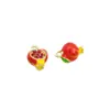 Pendente Divertido Fruta Romã Pimenta com Gotejamento de Óleo Acessórios para Colar Pulseira DIY Feito à Mão Pingente para Bolsa Estilo Pastoral