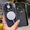 Adecuado para Huawei Mate80Pro Estuche Magnético con Textura de Cuero Galvanizado Pura80Ultra Estuche de Cuero para Negocios 70Air 60