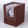 Rotor de Relógio de Couro PU de Alta Qualidade, Rotação Automática, Caixa com 1+0 Motor, Caixa de Exibição para Armazenamento de Relógios, Caixa para Coleção de Joias