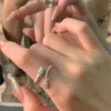 Artículos genuinos Anillo Cola de Dragón Chapado en Cobre y Plata Moda Nicho para Pareja Femenina Diseño Abierto de Alta Gama Explosiones del Año del Dragón