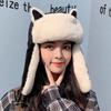 Protección auditiva para el noreste Lindo sombrero de zorro con orejas peludas Invierno para niños Grueso con forro polar Cálido para ciclismo A prueba de frío Sombrero Lei Feng