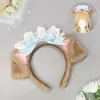 Diadema de Maid con Orejas de Perro Estilo Lolita, Diadema de Perro Chef para Parque de Atracciones, Diadema Dulce con Orejas de Perro Estilo Japonés