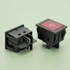 Interruptor de alimentação tipo barco KCD4 luz indicadora pés totalmente de cobre KCD4 dois pés indicadores planos cartão 16A220V