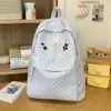 Mochila Escolar Linda de Lunares Estilo Japonés con Conejo para Estudiantes de Secundaria y Preparatoria, Mochila Fresca y Dulce para Salir y Ir de Compras
