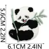 Parche Bordado de Panda Lindo, Parche de Panda para Decoración DIY de Ropa y Bolsos, Parche de Panda Pequeño con Sombrero