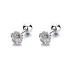 Clavos para Orejas de Hilo de Flor de Cerezo para Mujer de Plata de Ley 925 Sencillos para Instagram Pequeños y Exquisitos Clavos para Orejas Accesorios para Orejas de Gama Alta de Nicho