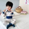 Ropa de otoño para bebé con cintura alta y protección abdominal, pantalones de otoño, ropa interior infantil sin huesos, pijamas gruesos de algodón para otoño e invierno.
