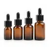 Botella de aceite esencial de 30 ml, botella secundaria nueva de 10 ml de vidrio marrón, botella con gotero de esencia de 15 ml, material de embalaje cosmético