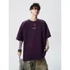 Camiseta de Manga Larga para Hombre, Top de Manga Media, Manga Corta Bordada Estilo Americano 2026 Resistente Suelta Elástica Nueva Camiseta de Cuello Redondo