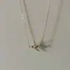 Collar de Golondrina de Plata Estilo Chino Vintage para Mujer Moda Elegante Colgante de Pájaro de Gama Alta Cadena para Clavícula de Nicho Todo Fósforo