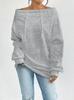 Moda Europea y Americana para Mujer Otoño e Invierno 2026 Estilo Nuevo Transfronterizo Sexy Hombros Descubiertos Cordón Un Hombro Suelto Top Sudadera para Mujer