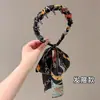Super Faixa de Cabelo Trançada Floral Fada para Mulheres, de Alta Qualidade, Faixa de Cabelo da Moda, Headband, Lenço de Seda, Elástico de Cabelo, Acessório de Cabelo de Fita