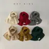 Bufanda Infantil Estilo Otoño e Invierno Color Sólido Etiqueta Pequeña Bufanda de Punto a la Moda Tendencia para Viaje de Bebé Cubrecuellos Cálido Invierno