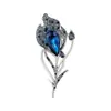Broche Floral de Pedrería de Lujo Ligero Europeo y Americano Pin de Solapa para Traje Elegante Retro Accesorios de Ropa para Mujer de Gama Alta Exquisitos Nuevo