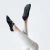 Calcetines de Yoga Antideslizantes Profesionales Transfronterizos para Mujer con Doble Correa Cruzada y Puntos de Goma, Calcetines Deportivos Transpirables para Fitness Pilates