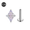 Joyería para piercing corporal de titanio ASTM F-136 directo de fábrica, labio, uña, pendiente, uña para cartílago blando