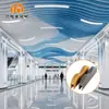 Fábrica de Tubos Cuadrados de Aluminio Personalizados Recubrimiento por Rodillo Transferencia Térmica Techo Escolar Techo Lineal de Aluminio