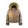 Parka de Algodón para Hombre Jack's con Cuello de Piel, Chaqueta Gruesa Cálida a Prueba de Tres Elementos Águila de Montaña, Chaqueta de Algodón Holgada con Capucha