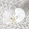 Cabezas de flores artificiales de orquídea mariposa, materiales para flores de pared, materiales para pasadores y accesorios para el cabello hechos a mano para DIY, piezas de flores y accesorios de pétalos para decoración de bodas