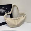 Bolsa de Ombro Transversal Grande Capacidade Texturizada Feminina 2024 Nova Inverno Retro Transfronteiriça Bolsa Dumpling para Trabalho e Dia a Dia