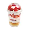 Pp95 Copo de Pudim Bobo Sundae Copo em U de Alta Qualidade Alto Valor Tendência Copo de Gelatina de Erva Copo de Iogurte Morango Manga Caixa de Gelo