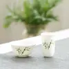 Xícara de Aroma em Argila Roxa, Conjunto de Xícaras de Aroma em Porcelana Branca Jade, Xícara Individual, Conjunto de Chá Kung Fu, Acessórios para Cerimônia do Chá, Xícara de Chá, Xícara de Degustação