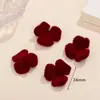 Pendientes y Aretes de Terciopelo con Forma de Corazón y Flor, Nuevos de Otoño e Invierno 2024, Borla de Mariposa Retro China, Accesorios de Joyería DIY