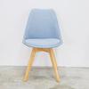Silla Moderna Minimalista para Estudio, Café, Respaldo de Negociación, Ocio con Cojín Suave de Tulipán de Madera, Hecha de Superficie de Cáñamo + Madera de Haya