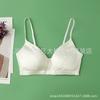 Ropa interior ultrafina estilo francés de seda para bustos grandes y pequeños, sencilla y brillante de seda de morera, talla grande, sin costuras, sin aros para mujer
