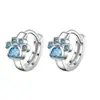 Pendientes de Plata de Ley S925 Estilo K Gato Lindo Garra Dulces Simples Moda Huella de Oso Pendientes Nicho Elegantes Creativos