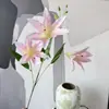 Nuevas Flores Artificiales de Narciso y Lirio 3D, Flores Artificiales para Salones de Banquetes de Bodas, Arreglos Florales para Pasillos de Bodas, Flores de Seda