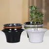 Vaso de Flor de Rabanete Verde Plástico Vaso de Flor para Varanda Vaso de Flor de Chão Planta Verde Planta em Vaso para Mesa Vaso de Flor Simples e Estiloso Imitação de Porcelana