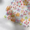 Yitu Formiga Picture Shell Light Flor de Cinco Pétalas Adesivos para Nail Art Coloridos Exquisitos Flor Doce Adesivos Decorativos Yt5897