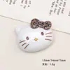 Acessórios de Resina Cartoon DIY Estampa de Leopardo Cabeça de Gato Cola de Chantilly Grampo de Cabelo Capa de Celular Fivela de Sapato Chaveiro Pingente Acessórios