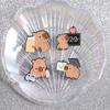 Venda Quente Novo Série Aprendizagem Capivara Acessórios de Distintivo Divertido Decoração de Mochila Escolar Estudantil Broche Animal de Desenho Animado