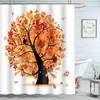 Cortina de Ducha de Gnomo de Invierno Navideño Copo de Nieve Blanco Árbol Juego de Cortinas de Baño Tela de Tela para Baño del Hogar