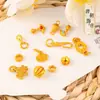 Accesorios DIY de Oro Arena Estilo Antiguo de Larga Duración y Sin Decoloración, Colgante de Cabeza de Toro que Atrae la Fortuna, Accesorios de Oro Arena de Moda y Versátiles, Cuentas Separadoras